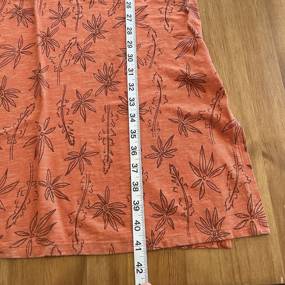 Toad & Co Midi Dress Size XS Samba Paseo Tencel Organic Cotton Burnt Orange Palm - Picture 15 of 16